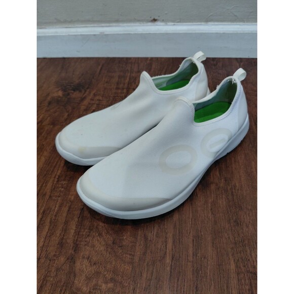 Oofos OOmg eeZee Low Mens Size 11.5 Slip-On Shoes Knit White Recovery White main image 15